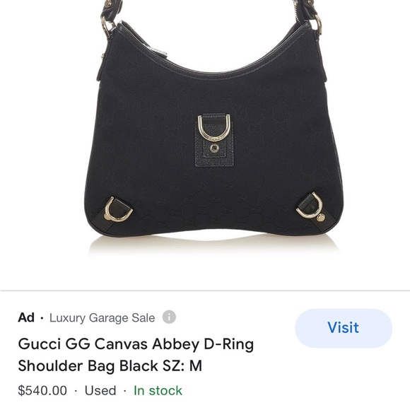 [SOLD] National Handbag Day! -  Gorgeous Authentic Gucci D Ring Abbey Bag - Picture 7 of 10